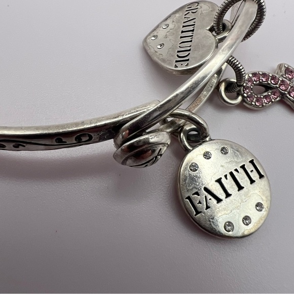 Brighton Power of Pink Ribbon Breast Cancer Gratitude Bangle Bracelet - Picture 11 of 16